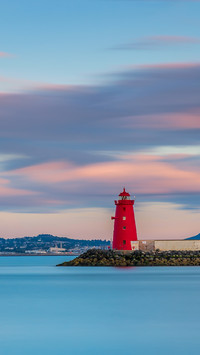 Poolberg lighthouse in Ireland, Dublin bay