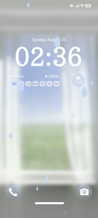 Ins Blue Rain