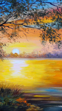 Landscape oil painting
