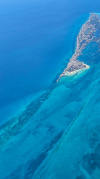 Overlooking the caribbean sea