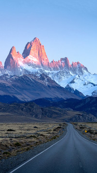 Road to Patagonia in El Chalten, Agentina