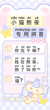 小猫熬夜专用拼音
