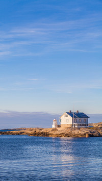 A lighthouse and a summer house, Marstrand, Bohuslän, Sweden