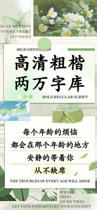 高清粗楷两万字库