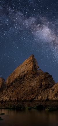 夜晚下的星空壁纸-锐景创意