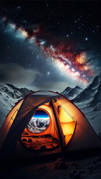 Tent under the milky way