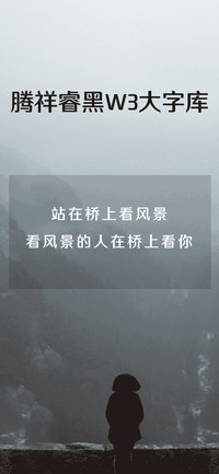 腾祥睿黑W3大字库