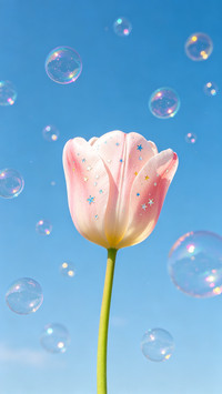 泡泡和花一样梦幻