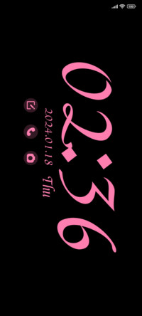 Black Pink Clock