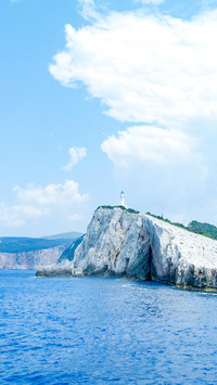 North point of the island view from the sea
