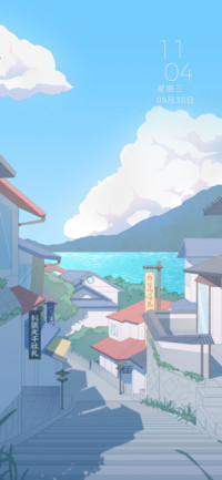 动漫风 日系街道
