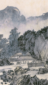 品溥儒山水画的古韵之美