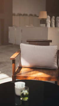Wooden chair in luxury hotel