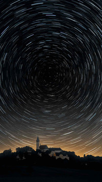 Night sky and starry sky