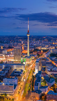 Beautiful City Night View in The Evening