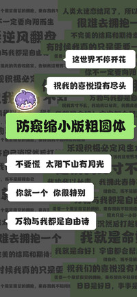 防窥缩小版粗圆体