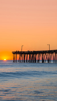 Sunrise at Nags Head Pier North Carolina