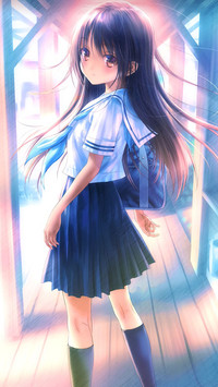 青春的校服少女