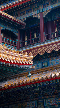 The Eaves of the Ancient Architecture of the Yonghe Temple