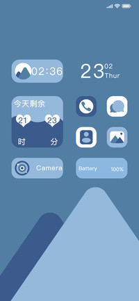 轻蓝简约