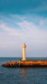 Standing Lighthouse at jeju island, South Korea