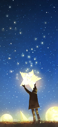 星空插画-拍信图库