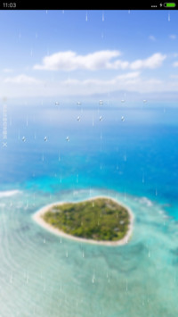 海蓝【3D重力+下雨+水滴+头像】