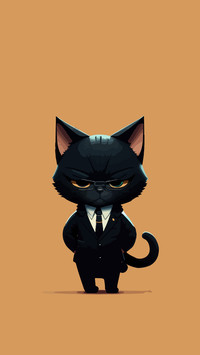 Illustration of the cat boss