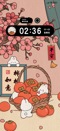 开屏组件 柿柿如意