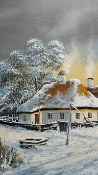 Countryside oil painting