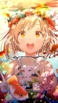 带花的少女