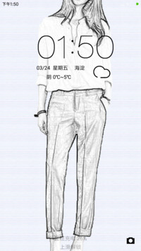 素描独立女孩