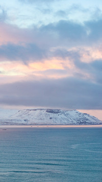 Winter landscape from Snæfellsnes peninsula in Iceland