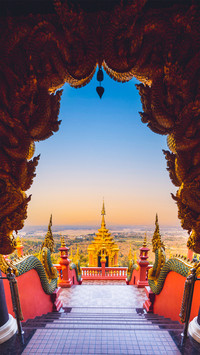 Beautiful scenery of Thai temples