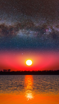 The galaxy is shining