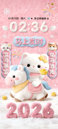 2026马年发财小猫