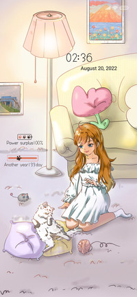 girl and cat