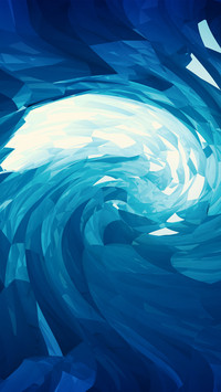 Blue twisted tunnel