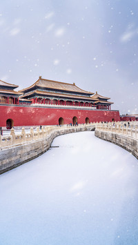 A snowfall in the forbidden city
