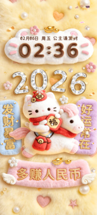 小猫来财毛茸茸