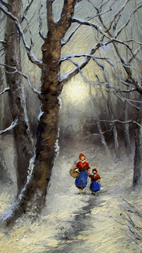 Oil painting wallpaper
