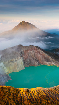 The misty crater