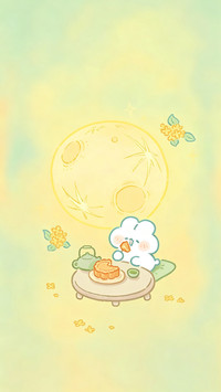 中秋至插画壁纸-锐景创意