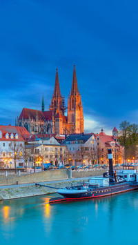 Regensburg. Panoramic cityscape image of Regensburg, Germany