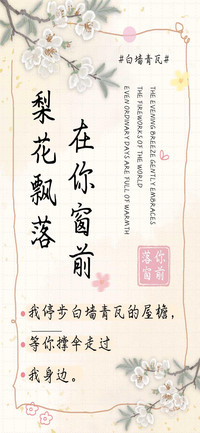 梨花飘落在你窗前