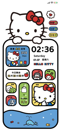 凯蒂猫 复古粗线条
