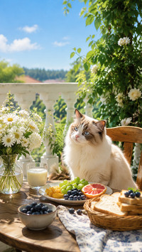 Adorable vacation cat