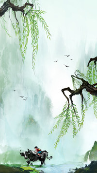 Ink and wash jiangnan scenery 2