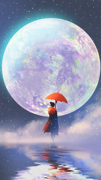 梦幻色彩的少女壁纸-锐景创意
