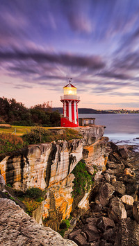 Seascape with lighthouse